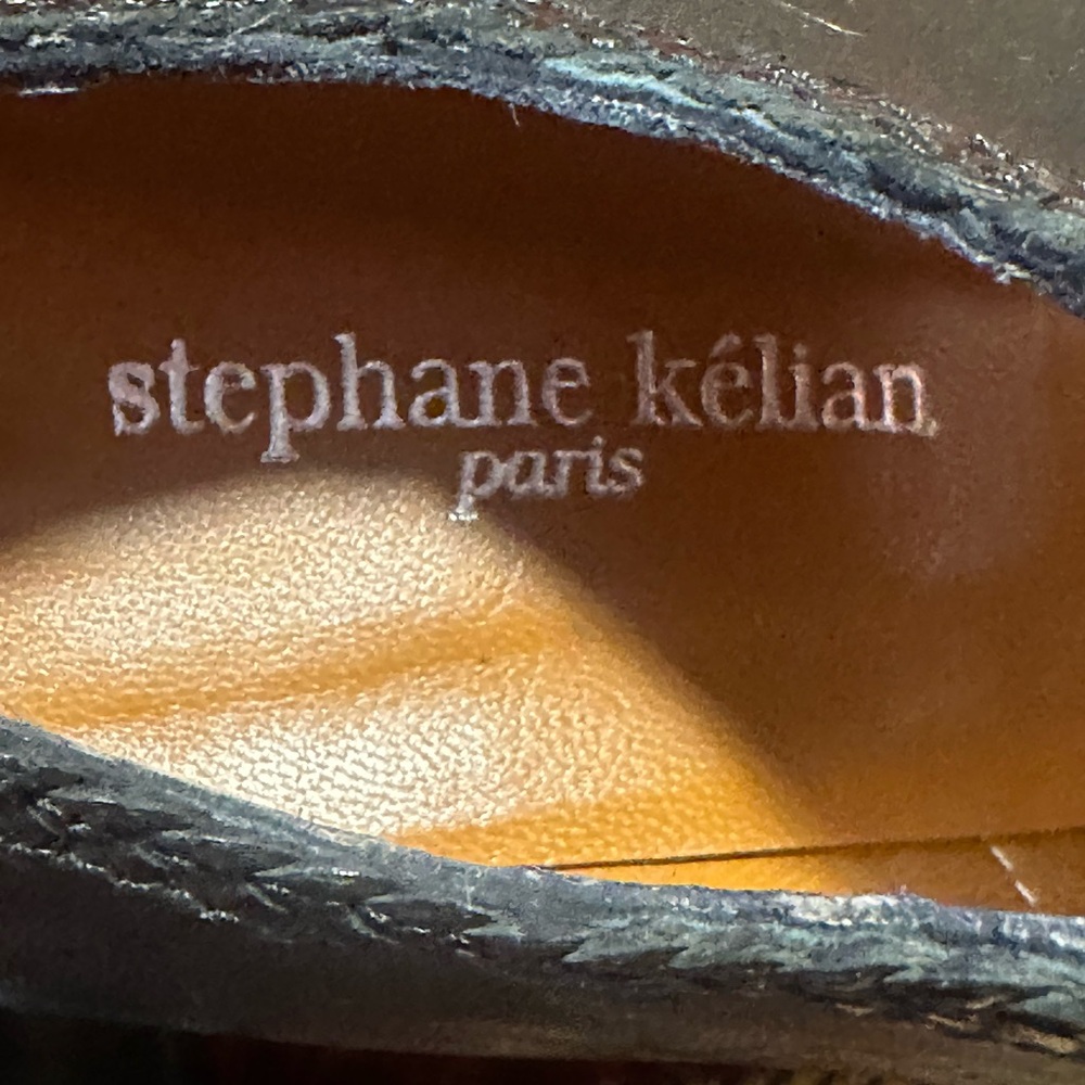Stephane Kelain Paris black leather Mary Jane pumps platform shoes size 9.5/40.5 - Picture 7 of 8